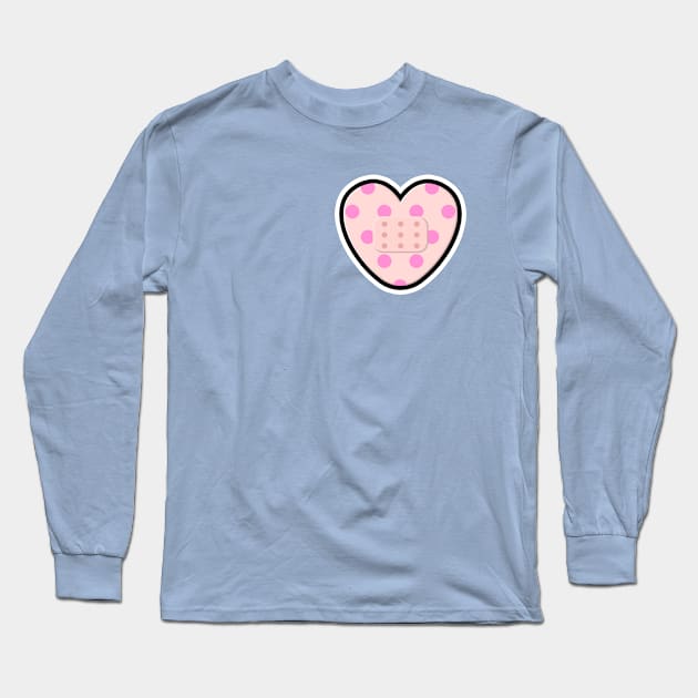 Heart Bandage Long Sleeve T-Shirt by hahaha.creative